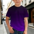 thumbnail image 2 of RMGVDSD Boys Summer Tops Gradient Color T Shirts For Kids Short Sleeve Crewneck Tees Graphic T-Shirts School Fashion Tshirts 10-11 Years, 2 of 6
