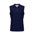 thumbnail image 4 of Ceisia Men's Casual Sleeveless Polo Shirt Solid Color Half Button Collared with Pocket Lightweight Soft Breathable Classic Fashion Vest Top Gifts for Father Multicolor 3X, 4 of 8