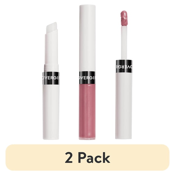 (2 pack) COVERGIRL Outlast All Day Lip Color with Top Coat, Admire 020, 0.06 oz / 0.07 fl oz