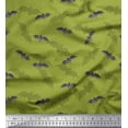 thumbnail image 1 of Soimoi Green Viscose Chiffon Fabric Shadow & Bat Animal Printed Fabric 1 Yard 42 Inch Wide, 1 of 3