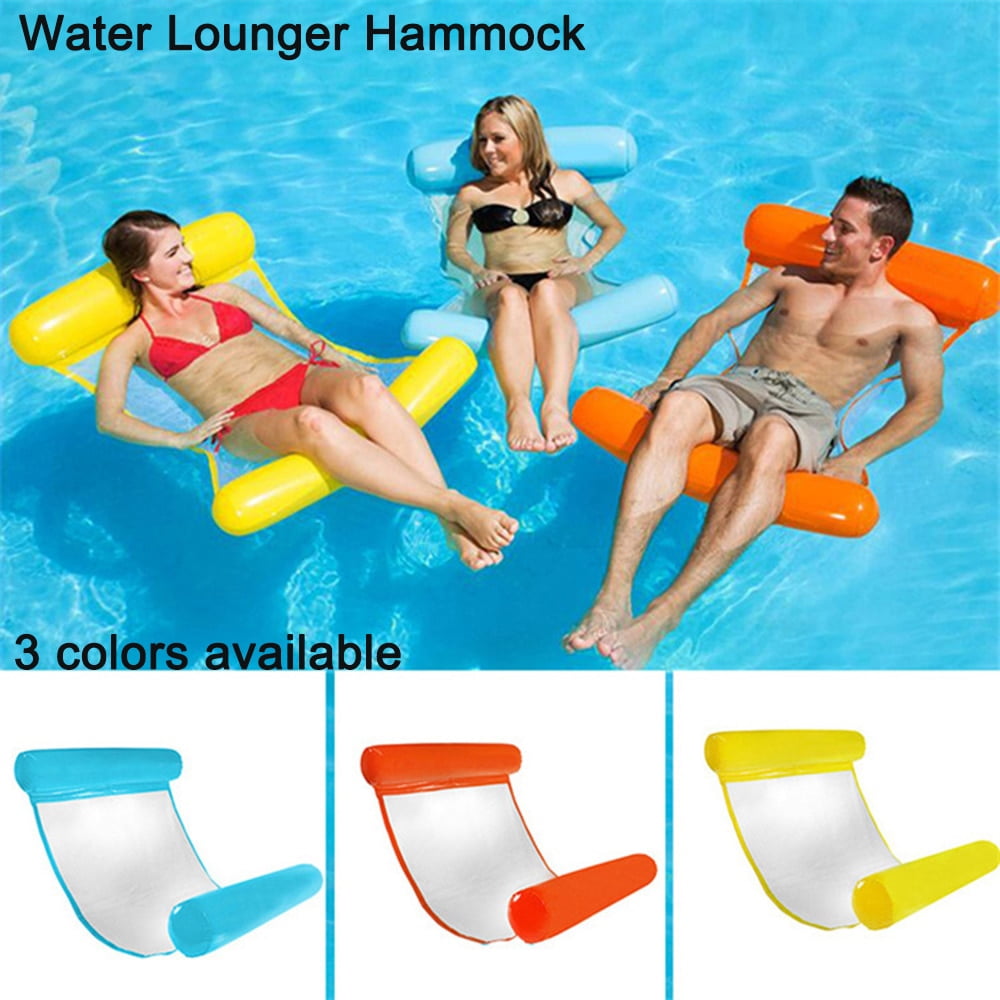 Chicforest Swimming Floating Chair Pool Float Lounge,Multi-Purpose Pool Hammock Water Chair Inflatable Swimming Pool Float Lounge for Pool or Beach 