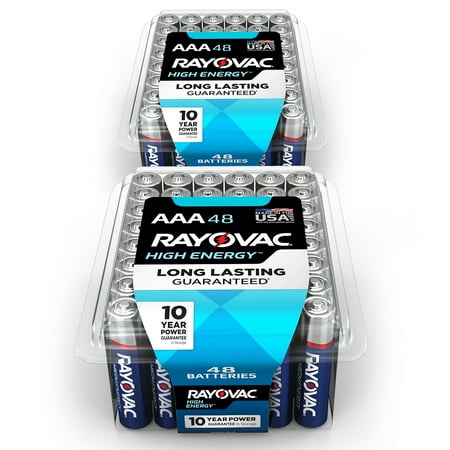 Rayovac High Energy Alkaline Combo Pack, AA & AAA Batteries, 96 Count Bundle (2 X 48 Packs)