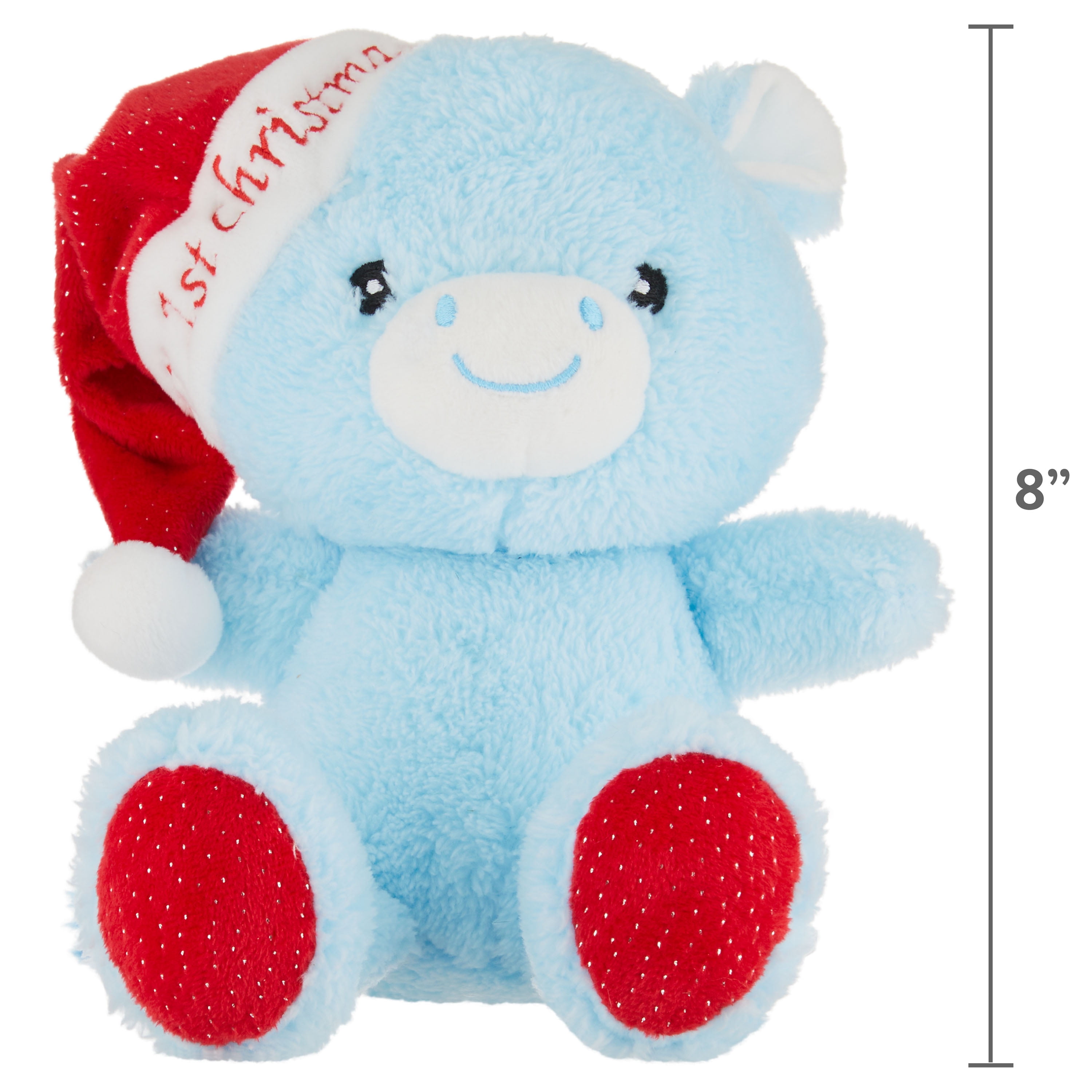 Holiday Time 7in XMAS Plush Pals, Blue Bear, For Child