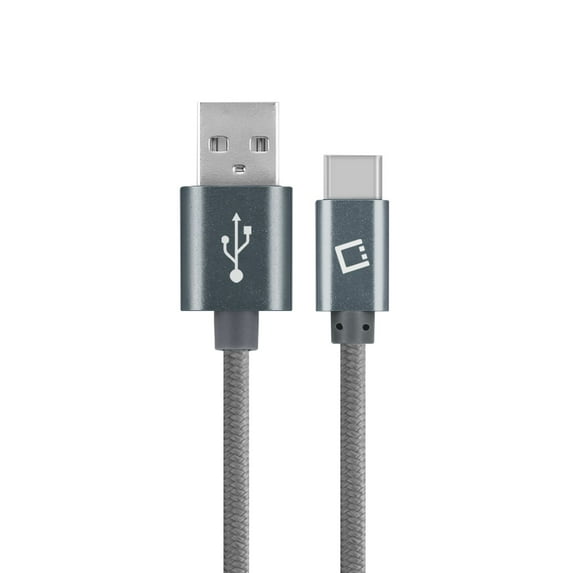 Cellet USB Cable Compatible with LG Stylo 6, Heavy Duty Braided USB Type C (USB-C to USB-A) Fast Charging Sync Cable (6 feet/1.8 meters) and Atom Wipe