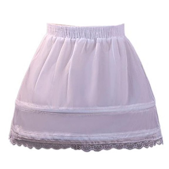 Girls' Petticoat Slip 2 Hoop Flower Girl Crinoline Ball Gown Underskirt