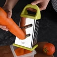 thumbnail image 4 of HomeLife Vegetable Slicer Non-Slip Base Mirror Polish Ergonomic Handle with Storage Box Slice Vegetables Stainless Steel Four-side Potato Cheese Grater Vegetable Cutter for Restaurant, 4 of 13