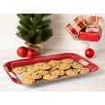 thumbnail image 4 of Contemporary Home Living Set of 4 Red and Green Rectangular Christmas Trays 15", 4 of 4