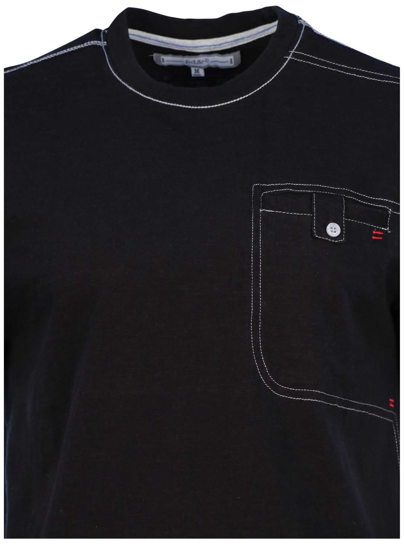PD\u0026C Men's Button Pocket Casual T-Shirt 