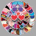 thumbnail image 2 of Paquete de pegatinas para gafas de sol, estilo dibujos animados, vinilo impermeable, 50 unidades, 2 of 2