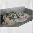 thumbnail image 6 of Vintage Christmas Soft Flannel Fleece Blanket, Merry Xmas Theme Hand Drawn Candles Spruce Leaves on Polka Dots, Cozy Plush for Indoor and Outdoor Use, 50" x 60", Brown Tan Vermilion, by Ambesonne, 6 of 6