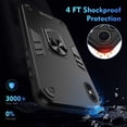 thumbnail image 3 of Allytechgroup iPhone XS Max Case Cover, Bumper Shockproof Case with Ring Holder Stand Compatible with Car Mount Premium PC and TPU Phone Case for iPhone XS Max, Black, 3 of 7