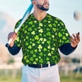 thumbnail image 4 of Fotbe Happy St. Patrick's day Baseball Jersey Shirt for Men and Women, Casual Short Sleeves Button Down T-Shirt-Large, 4 of 9
