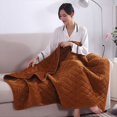 thumbnail image 3 of 5V USB Electric Blanket Powered By Power Bank Winter Bed Warmer USB Heated Blanket Body Heater Multifunction Blanket C,1 x USB Electric Blanket,Coffee Color, 3 of 6