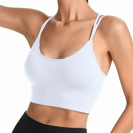 

DENGDENG Women s Comfort Sports Bra Seamless Criss Cross Back Bralette Sexy Seamless Stretch Bra for Women Girls