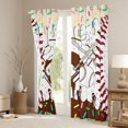 thumbnail image 3 of Erosebridal Beige & Brown Dripping Baseball Field & Bats Graphic Black Out Curtains, Baseball Graphic Curtains Pack of 2 (42x63 Each) for Boys And Girls Kids,Lightweight Room Decor, 3 of 5