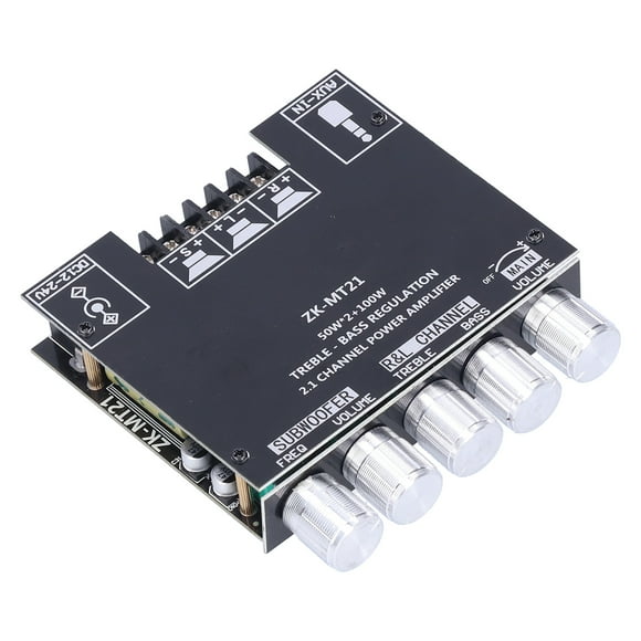 Digital Power Module, High Power Left Right Channels Low Noise Mini For Speakers 2.1 Bass With Connector For Amplified Power