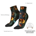 thumbnail image 6 of Fuzoiu Spooky Halloween Print Adult Socks, Crew Moisture-wicking Socks, Unisex Cushion Crew Socks,Casual Sports Ankle Socks, 6 of 7
