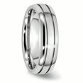 thumbnail image 4 of Cobalt Polished and Satin Grooved 6mm Band Ring 11 Size, 4 of 6