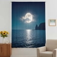 thumbnail image 2 of Moonlight Sea Night Sheer Curtains 84 Inches Long, Abstract Modern Art Ocean Cloud Light Filering Curtains, Breathable Simi Curtain Privacy Drapes for Living Room Bedroom Lightweight Window Treatment, 2 of 9