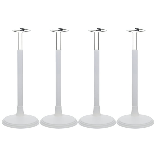 4 soportes creativos para muñecas, soporte portátil para osos, estante de almacenamiento para muñecas de moda para el hogar, color blanco