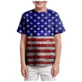 thumbnail image 5 of Gerichy Kids America Flag 4th of July Shirt 2T 3T 4T 5T 6T 7T Toddler Kid Boys Patriotic USA Shirt Red White and Blue Tee Top, 5 of 6