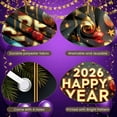 thumbnail image 4 of Golden Stars Happy Year Banner Christmas Ornaments 2026 New Year Display Pine Branches Shiny Lights Festive Backdrop for New Year Party Holiday Gathering Indoor Decoration, 4 of 9