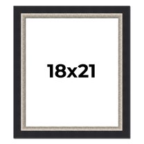 18x21 Frame Black Real Wood Picture Frame Width 2.25 Inches | Interior Frame Depth 0.5 Inches |