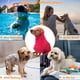 thumbnail image 4 of Toalla para mascotas de secado rápido, algodón elástico de microfibra, bata de baño para perros, chaqueta cálida Diseño-Rojo-L, 4 of 5