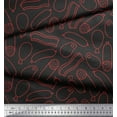 thumbnail image 3 of Soimoi Gray Cotton Voile Fabric Leg Piece & Hotdog Food Printed Fabric 1 Yard 42 Inch Wide, 3 of 3