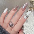thumbnail image 3 of Kripyery Nail Art Chain Shining Trimmable Non-falling Three-dimensional DIY Gloss Cold Feeling Golden Silver Color Chain Nail Charm for Nail Salon, 3 of 7