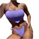 thumbnail image 1 of Traje de baño de dos piezas con sujetador relleno de dos piezas para mujer Ropa de playa Fridja  nalpqowj60966, 1 of 1