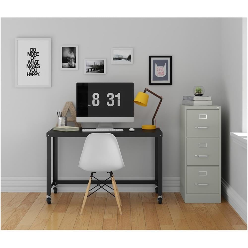 UrbanPro Metal Light Gray Filing Cabinet Vertical 3-Drawers 40.19"H Unassembled