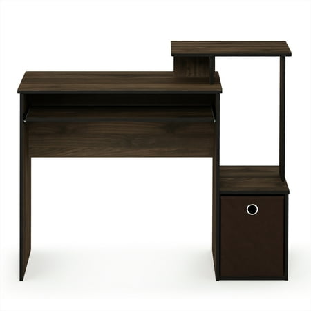 Furinno Econ Multipurpose Home Office Computer Writing Desk W Bin Furinno Econ Multipurpose Home Office Computer Writing Desk W Bin Columbia Walnut Dark