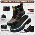 thumbnail image 5 of MeMoride Men's Steel Toe Boots Anti-slip Comfort Work Safety Shoes for Building Industrial, 5 of 7
