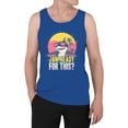 thumbnail image 2 of Jawsome Sunset Shark Vibes Men's Tank Top, 2 of 3