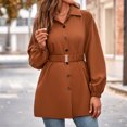 thumbnail image 2 of Chaqueta con botones para mujer camisa de manga farol a la moda cómoda y elegante chaqueta tipo túnica, 2 of 7