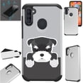 thumbnail image 1 of WORLD ACC Fusion Phone Case Compatible with Samsung Galaxy A11 + TEMPERED GLASS Hybrid Cover (Cute Dog Schnauzer), 1 of 1