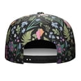 thumbnail image 4 of Rustic Wildflower Snapback Cap, Adjustable Flat Bill Hat, Artistic Floral & Bee Design, Trendy Streetwear, 4 of 8