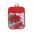 thumbnail image 2 of Pot Holder With Pocket Poinsettia - Set of 6, 2 of 3