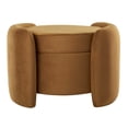 thumbnail image 5 of Ottoman Accent Chair, Brown, Velvet, Living Kitchen Cafe Bistro Hospitality Restaurant, Modern Contemporary Boutique HB34374, 5 of 10