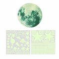 thumbnail image 2 of Decoración Calcomanías de pared que brillan en la oscuridad-3D Moon Boat pegatinas de arte extraíbles (verde) Tmvgtek Original, 2 of 9