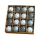 thumbnail image 4 of 16 adornos navideños de bolas con dijes colgantes de 6 cm para decoración navideña. Azul, 4 of 9