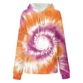 thumbnail image 6 of Hoodies for Women Fashion Tie Dye Gradient Oversized Sweatshirt Plus Size Loose Fit Cute Hooded Jacket Outwears Drawstring Fall Pullover Tops with Pocket, 6 of 7