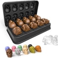 thumbnail image 1 of 3D Skull Ice Cube Tray with Lid, Silicone Ice Cube Mold, for Whiskey, Scotch, Cocktails and Liqueur Glasses, Baking Mold, Jelly, Mousse Cake, Hallowee, 1 of 5