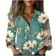 thumbnail image 1 of Blusas para las Mujeres Casual Verano Cuello en V Color Sólido Manga Larga Botón Abajo Camisa, Suelta Mezcla de Lino Tee para el Uso Diario, 1 of 6
