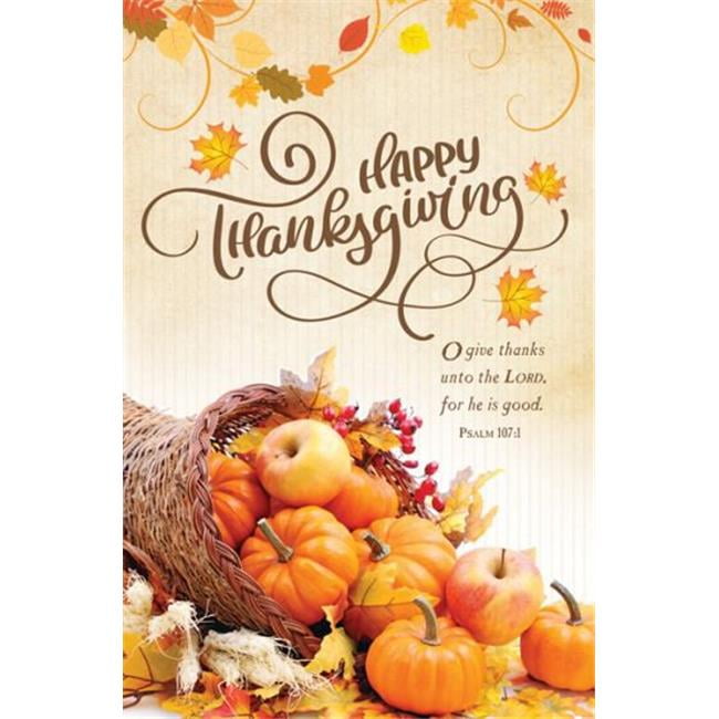 Warner Press 167757 KJV Psalm 107-1 Happy Thanksgiving Bulletin - Pack ...