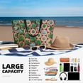 thumbnail image 3 of Yiaed Cactus 4 Print Large Capacity Beach Travel Bag - Waterproof Zipper Vacation Tote for Sandproof Storage, and Camping, 3 of 5
