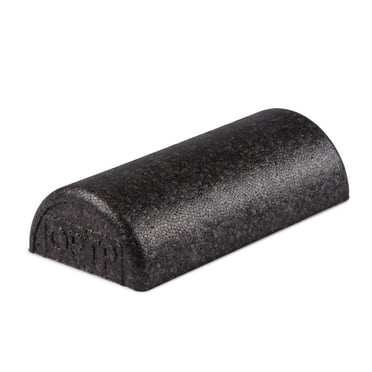 OPTP Black AXIS Firm Density Pro Foam Roller - Half Round 12" x 3" - Dual-Sided Design for Massage, Fitness and Physical Therapy
