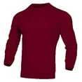 thumbnail image 4 of Mens Plain Crewneck Sweatshirt Stand Solid Color Small Square Jacquard Plaid Pullover Daily Athletic Retro Sweatshirts, 4 of 6