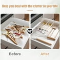 thumbnail image 7 of Sorbus Clear Plastic Kitchen Drawer Organizer for Cutlery, Silverware, Utensil (5-Pack), 7 of 7